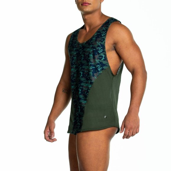 GIGO CAMO GREEN TANK TOP - Picture 3 of 4
